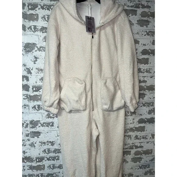 Cozy Cream Hooded Jumpsuit - Picture 5 of 10